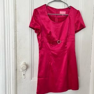 Mini satin hot pink dress, great condition, wore once.